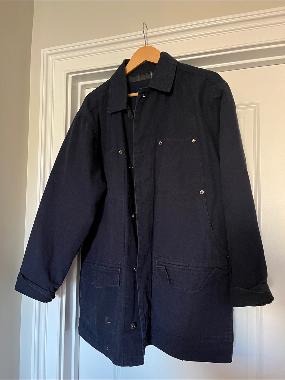 Men's Navy Workwear Jacket - Classic chore Coat